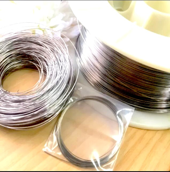 チタンワイヤー＊0.8mm/ハード×5m巻き その他素材 pure＊wire