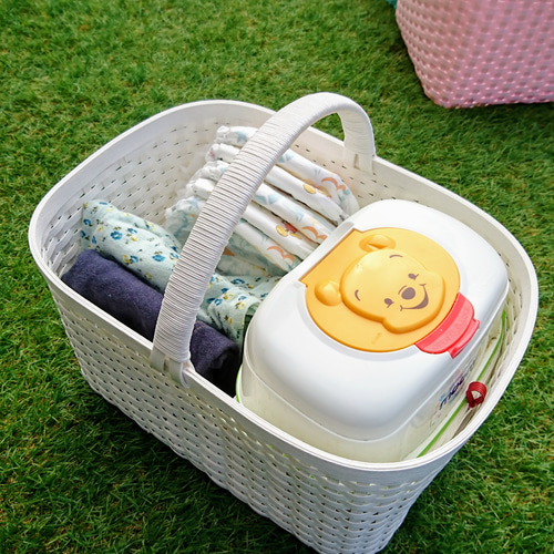 受注制作】☆babyバスケット☆ベビー用品収納かご 雑貨・その他 かご屋