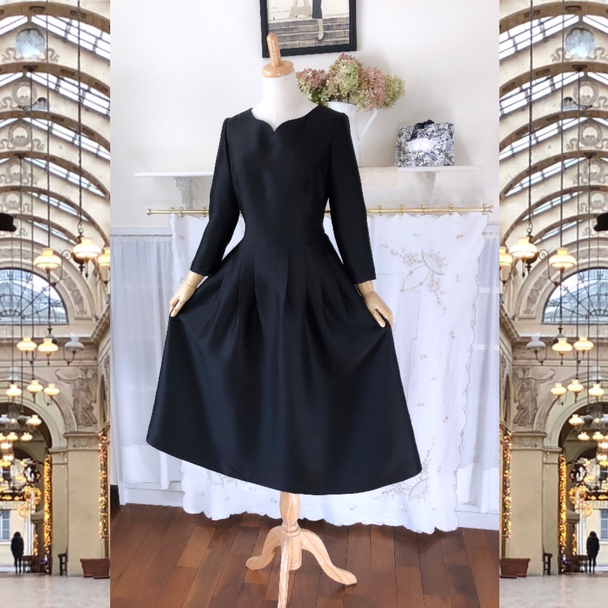UNTITELED アンタイトルド　リトルブラックワンピース黒　結婚式などにも Little black dress｜フランドル（FLANDRE）オンライン
