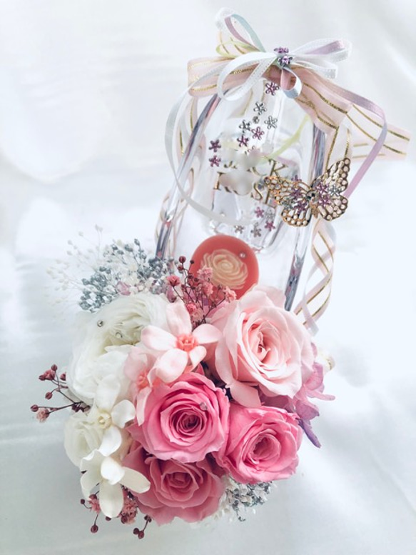 ④ プリンセスカラー 薔薇 フラワーリース ④ プリンセスカラー 薔薇 フラワーリース