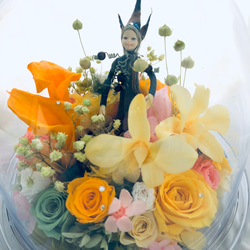 【プリザーブドフラワーオルゴールアレンジ】お花の妖精と星に願いをのメロディーと一緒に 5枚目の画像