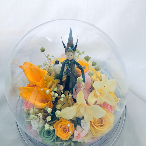 プリザーブドフラワーオルゴールアレンジ】お花の妖精と星に願いをの