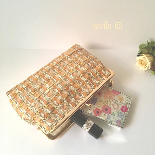 リントン がま口コスメポーチ＊がま口通帳ポーチ＊リントン