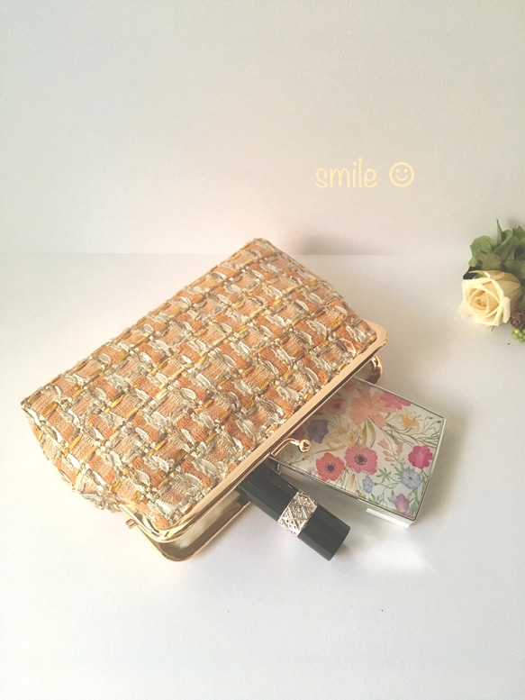 リントン がま口コスメポーチ＊がま口通帳ポーチ＊リントン