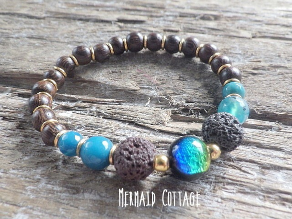 KERAMA lava Stone Diffuser Bracelet☆アロマブレスレット 2枚目の画像