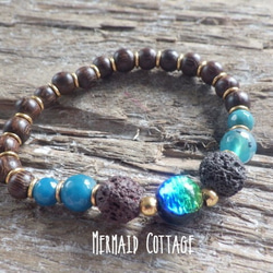 KERAMA lava Stone Diffuser Bracelet☆アロマブレスレット 3枚目の画像