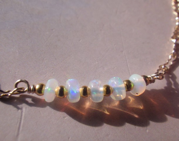 *14kgf* Opal Gold-filled Bracelet☆プレシャスオパール 4枚目の画像