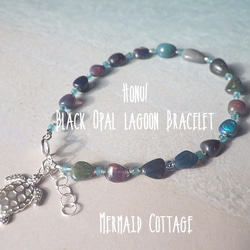 *sv925* Black Opal Lagoon Bracelet☆ホヌ 1枚目の画像