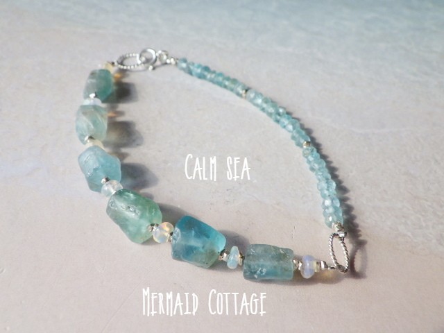 *sv925*Calm Sea ☆オパール＆アパタイトブレスレット