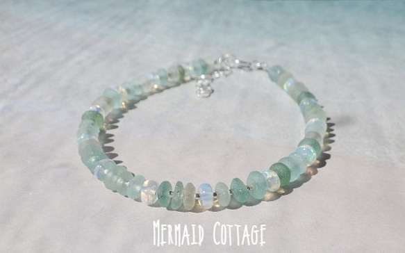 Ocean Romanglass Bracelet *sv925*　アジャスター 1枚目の画像