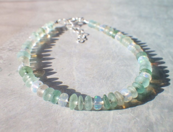 Ocean Romanglass Bracelet *sv925*　アジャスター 2枚目の画像