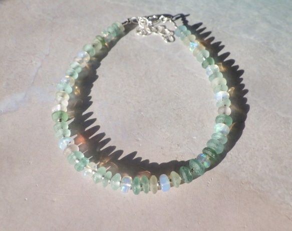 Ocean Romanglass Bracelet *sv925*　アジャスター 3枚目の画像