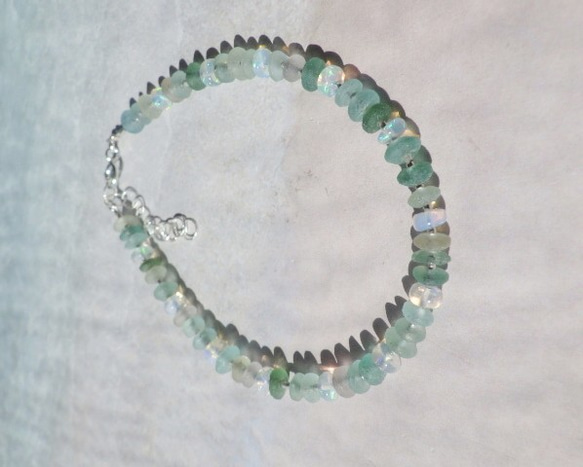 Ocean Romanglass Bracelet *sv925*　アジャスター 8枚目の画像