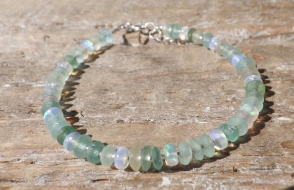 Ocean Romanglass Bracelet *sv925*　アジャスター 9枚目の画像