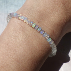 *sv925* Opal＆Crystal Bracelet　プレシャスオパール☆虹 8枚目の画像