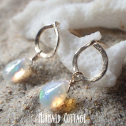 *14kgf*Ethiopian Opal Stud Earrings エチオピア産プレシャスオパール14kgfスタッド 1枚目の画像