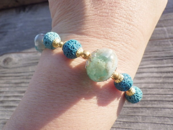 再販☆Sandy Beach＊Essential Oil Diffuser Bracelet☆蓄光 3枚目の画像