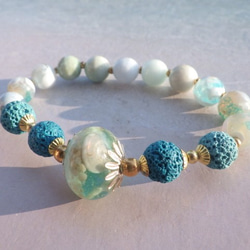 再販☆Sandy Beach＊Essential Oil Diffuser Bracelet☆蓄光 7枚目の画像