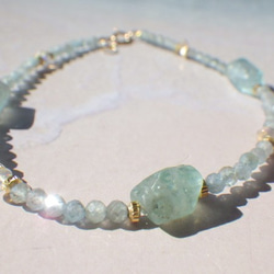 *14kgf*Raw Apatite Beach Bracelet☆アパタイト原石のビーチブレスレット 7枚目の画像