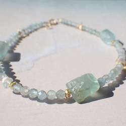 *14kgf*Raw Apatite Beach Bracelet☆アパタイト原石のビーチブレスレット 8枚目の画像