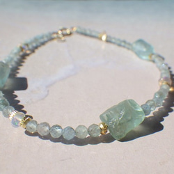 *14kgf*Raw Apatite Beach Bracelet☆アパタイト原石のビーチブレスレット 9枚目の画像