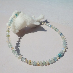 ＊sv925＊Opal with Romanglass & Silver Bracelet (S) アジャスター 3枚目の画像