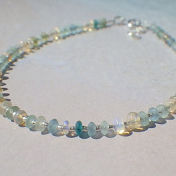 ＊sv925＊Opal with Romanglass & Silver Bracelet (S) アジャスター 6枚目の画像