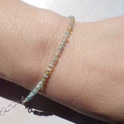 ＊sv925＊Opal with Romanglass & Silver Bracelet (S) アジャスター 8枚目の画像