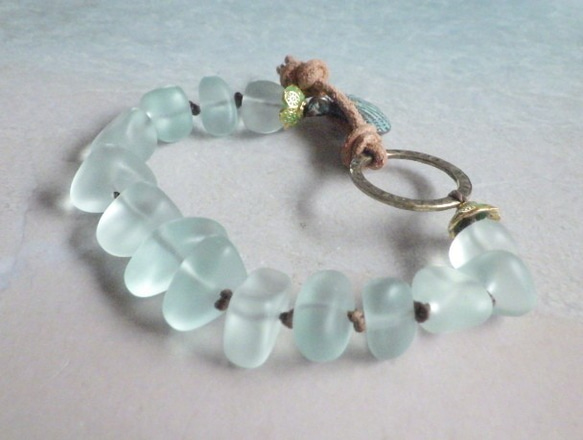 Seaglass Bracelet--vintage shell 3枚目の画像