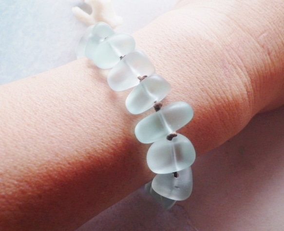 Seaglass Bracelet--vintage shell 8枚目の画像