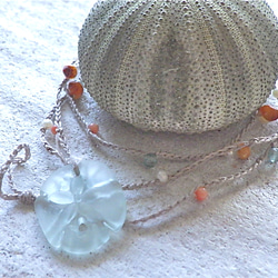 Sand Dollar Ocean Wrap Bracelet/Necklace--5way 2枚目の画像