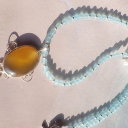 Carnelian Sunset Necklace　ビッグカーネリアンのステートメントネックレス 7枚目の画像