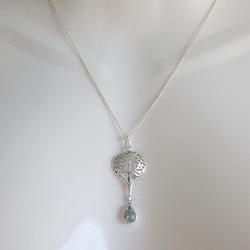 ⭐︎11月誕生石⭐︎＊sv925＊ブルートパーズ Sea Fan &Blue Topaz necklace 6枚目の画像