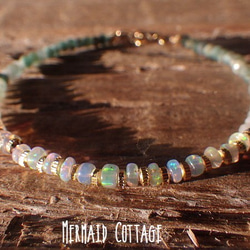 *14kgf＊Grandidierite＆Opal Ombre Bracelet　オパール＆グランディディエライト☆アジ 5枚目の画像