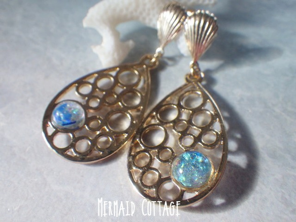 Mermaid's Bubble Earrings 人魚姫の泡ピアス 3枚目の画像