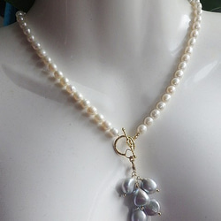 2WAY!*14kgf* Sea Goddess Pearl Necklace　バロックパール♡海の女神の淡水パールネッ 2枚目の画像