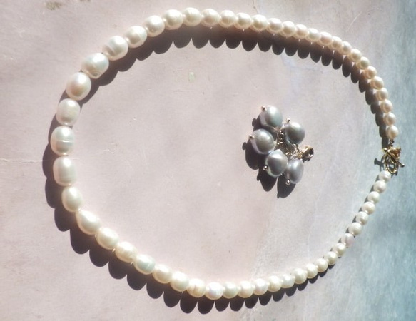 2WAY!*14kgf* Sea Goddess Pearl Necklace　バロックパール♡海の女神の淡水パールネッ 9枚目の画像