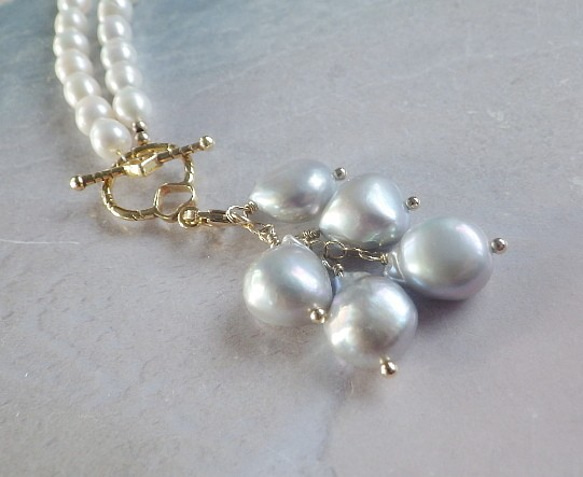 2WAY!*14kgf* Sea Goddess Pearl Necklace　バロックパール♡海の女神の淡水パールネッ 10枚目の画像