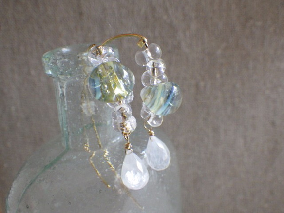 Under the sea Glass Earrings 2枚目の画像