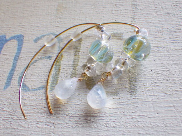 Under the sea Glass Earrings 4枚目の画像