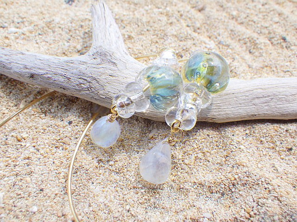 Under the sea Glass Earrings 8枚目の画像