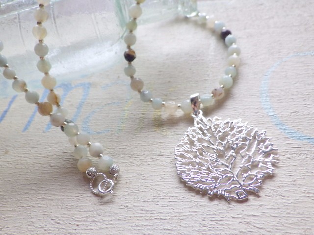 Coral Reef Seaside Necklace sv925&アマゾナイト