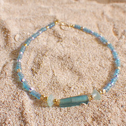 Roman glass seed beads bracelet ＊14kgf＊ 2枚目の画像