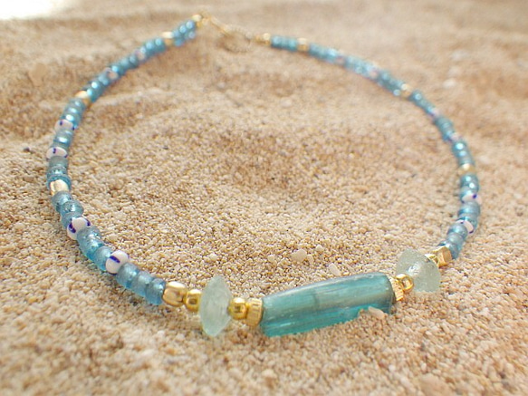 Roman glass seed beads bracelet ＊14kgf＊ 3枚目の画像