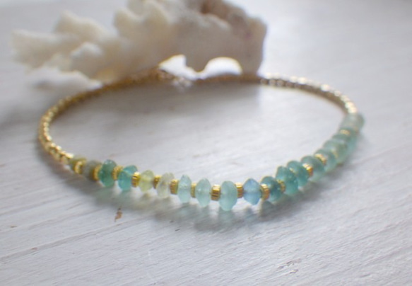 ☆再販☆Sea Roman Glass Bracelet *14kgf* 3枚目の画像