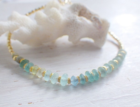 ☆再販☆Sea Roman Glass Bracelet *14kgf* 7枚目の画像