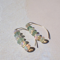 Opal & Romanglass キャタピラーピアス 14Kgf 5枚目の画像