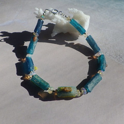 ローマングラス*オパール*Roman-glass&Opal Ocean Bracelet *sv925* 3枚目の画像