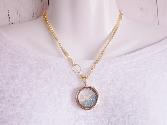 Seashore Memory Locket*シーフォーム* ロングネックレス 9枚目の画像