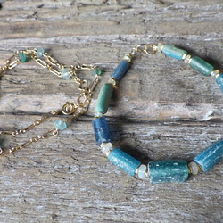 ☆再販☆4WAY! 海色ローマングラスとオパール　Ocean Bracelet&Necklace *14kg 5枚目の画像